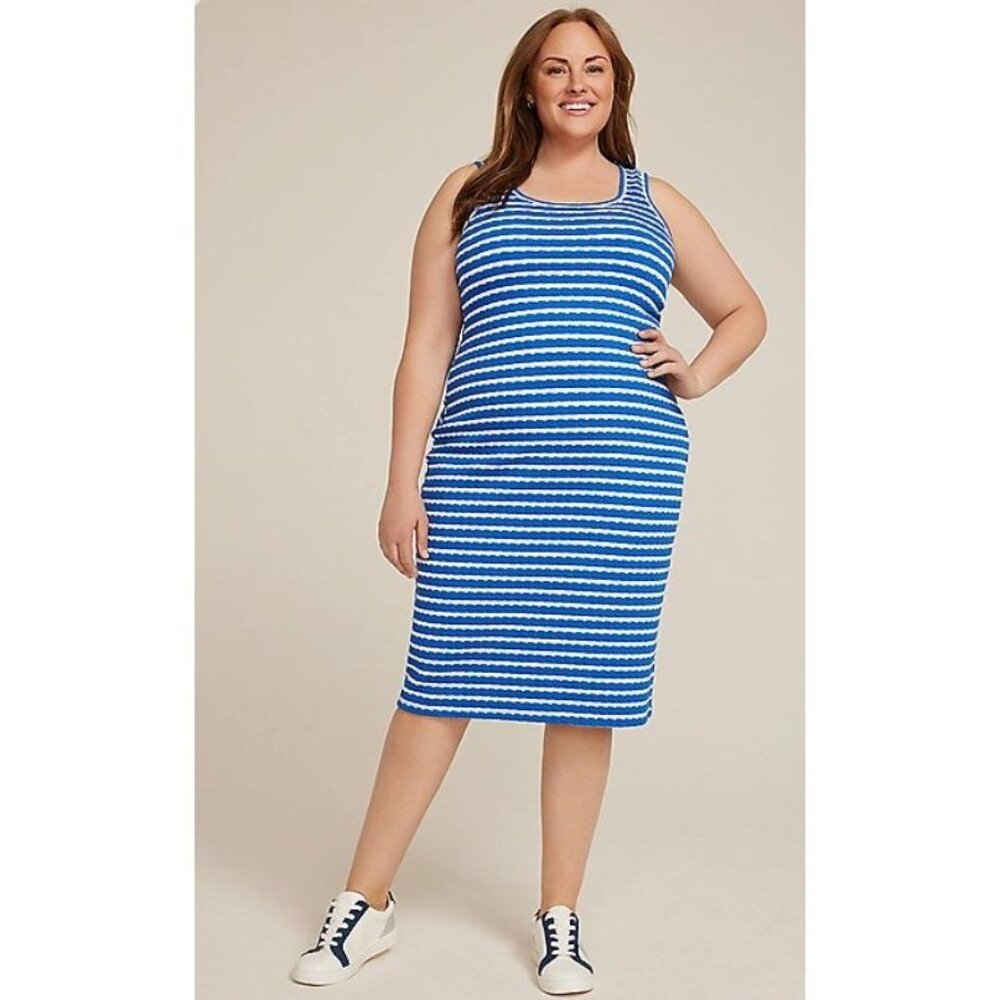 Maurices – Striped Textured Knit Dress - 4X